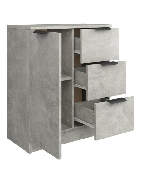 Credenza Grigio Cemento 60x30x70 cm in Legno Multistrato