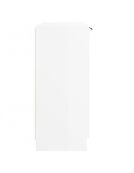 Credenza 60x30x70 cm in Legno Multistrato Bianco Lucido