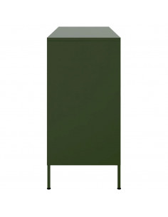 Credenza Verde Oliva 100,5x39x79cm in Acciaio Laminato a Freddo 2