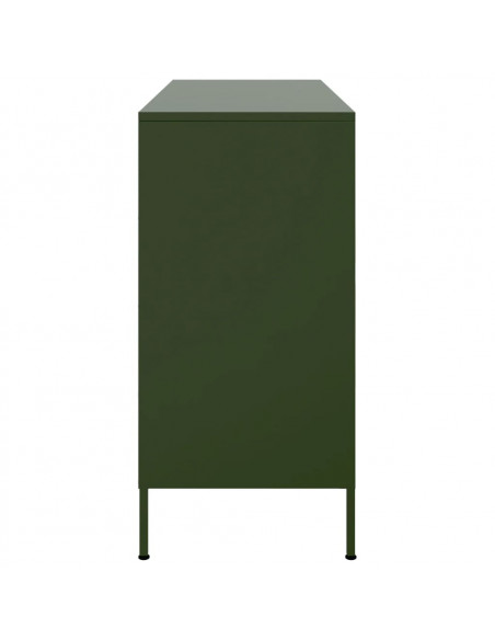 Credenza Verde Oliva 100,5x39x79cm in Acciaio Laminato a Freddo