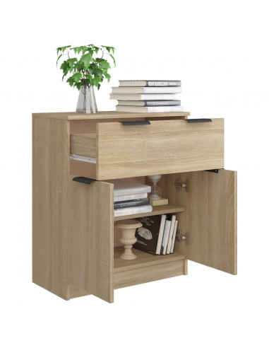 Credenza Rovere Sonoma 60x30x70 cm in Legno Multistrato