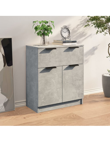 Credenza Grigio Cemento 60x30x70 cm in Legno Multistrato