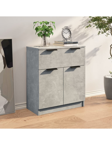Credenza Grigio Cemento 60x30x70 cm in Legno Multistrato