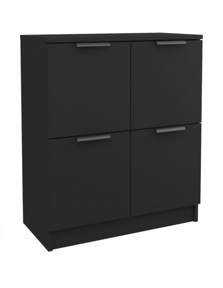 Credenza Nera 60x30x70 cm in Legno Multistrato