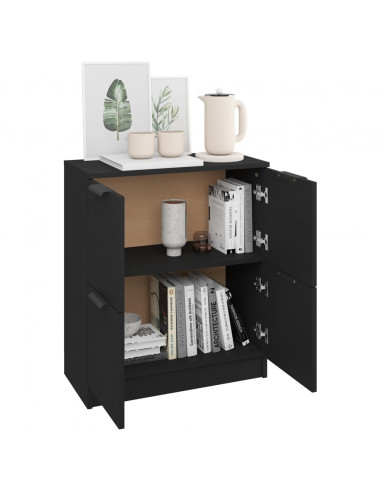 Credenza Nera 60x30x70 cm in Legno Multistrato