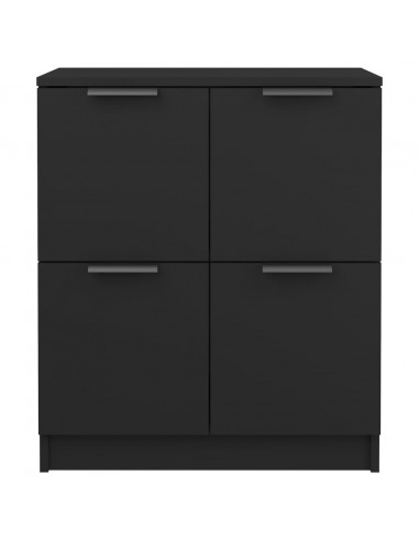 Credenza Nera 60x30x70 cm in Legno Multistrato