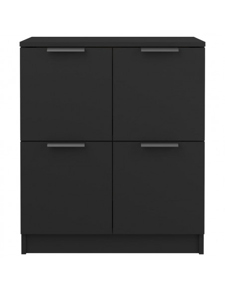 Credenza Nera 60x30x70 cm in Legno Multistrato