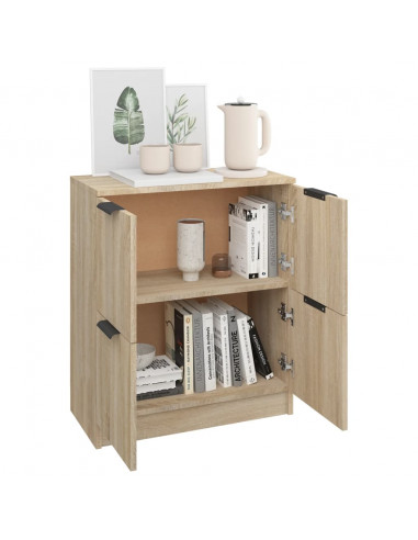 Credenza Rovere Sonoma 60x30x70 cm in Legno Multistrato