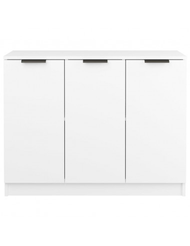 Credenza Bianca 90,5x30x70 cm in Legno Multistrato