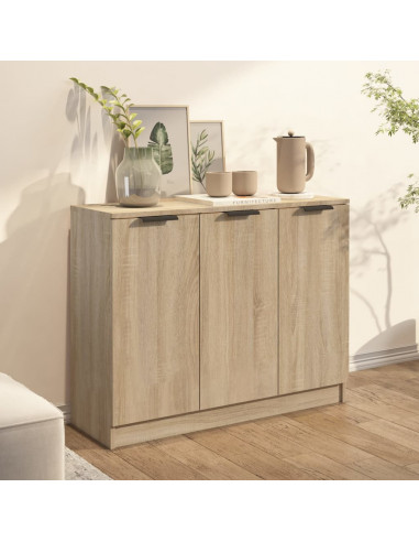 Credenza Rovere Sonoma 90,5x30x70 cm in Legno Multistrato