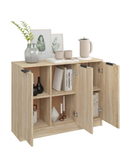 Credenza Rovere Sonoma 90,5x30x70 cm in Legno Multistrato