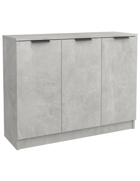 Credenza Grigio Cemento 90,5x30x70 cm in Legno Multistrato