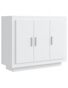 Credenza Bianca 92x35x75 cm in Legno Multistrato 2