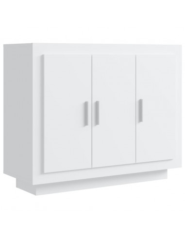Credenza Bianca 92x35x75 cm in Legno Multistrato