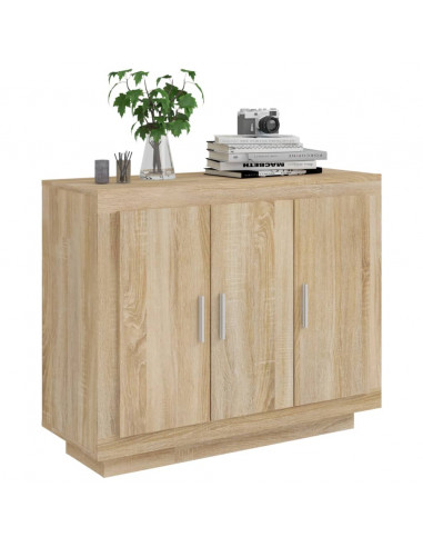 Credenza Rovere Sonoma 92x35x75 cm in Legno Multistrato