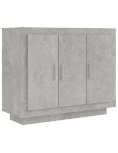 Credenza Grigio Cemento 92x35x75 cm in Legno Multistrato 2
