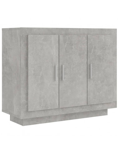 Credenza Grigio Cemento 92x35x75 cm in Legno Multistrato