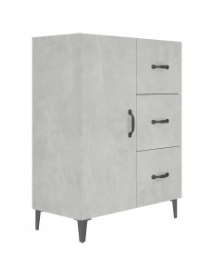 Credenza Grigio Cemento 69,5x34x90 cm in Legno Multistrato 2
