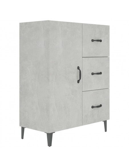 Credenza Grigio Cemento 69,5x34x90 cm in Legno Multistrato