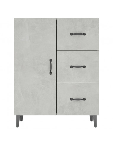 Credenza Grigio Cemento 69,5x34x90 cm in Legno Multistrato