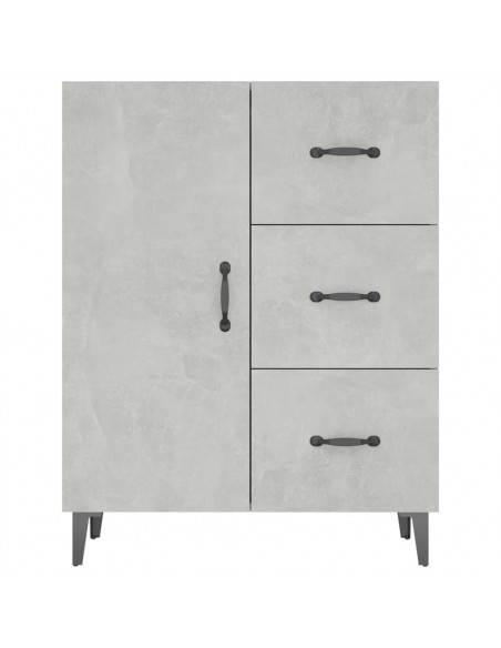 Credenza Grigio Cemento 69,5x34x90 cm in Legno Multistrato