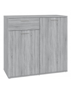 Credenza Grigio Sonoma 80x36x75 cm in Legno Multistrato 2