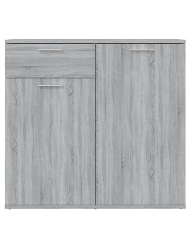 Credenza Grigio Sonoma 80x36x75 cm in Legno Multistrato