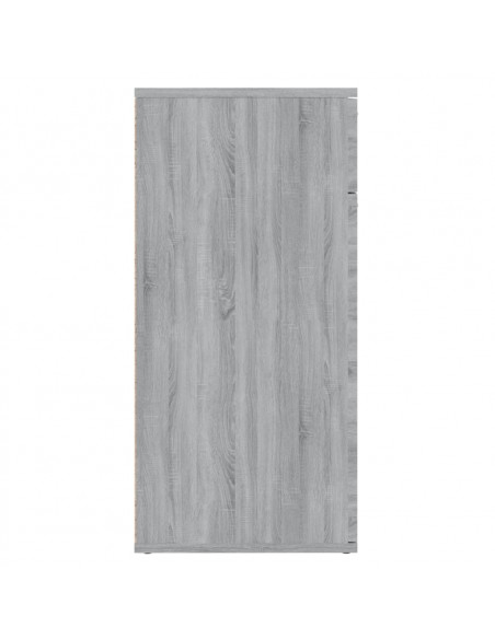 Credenza Grigio Sonoma 80x36x75 cm in Legno Multistrato