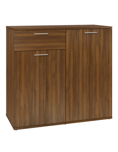 Credenza Rovere Marrone 80x36x75 cm in Legno Ingegnerizzato