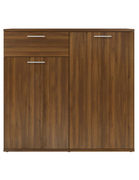 Credenza Rovere Marrone 80x36x75 cm in Legno Ingegnerizzato