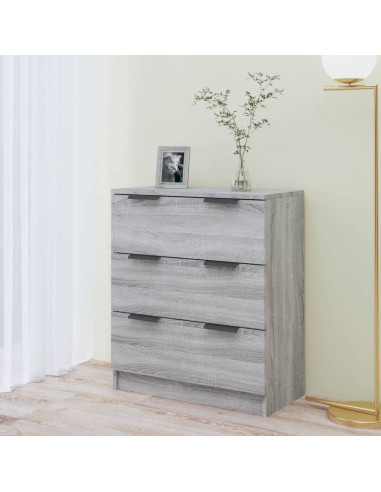 Credenza Grigio Sonoma 60x30x70 cm in Legno Multistrato