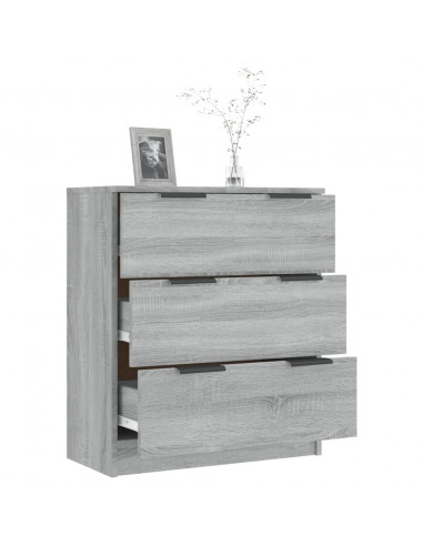 Credenza Grigio Sonoma 60x30x70 cm in Legno Multistrato