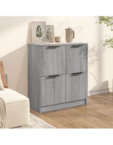 Credenza Grigio Sonoma 60x30x70 cm in Legno Multistrato
