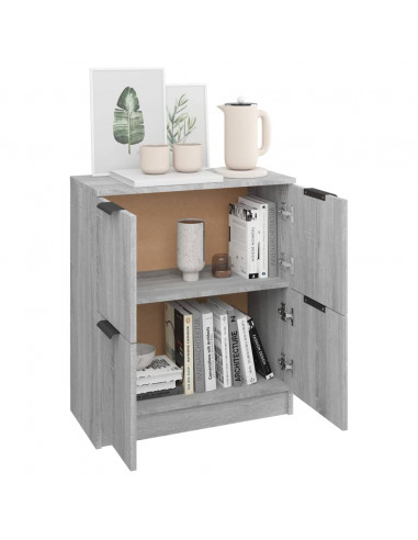 Credenza Grigio Sonoma 60x30x70 cm in Legno Multistrato