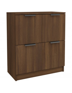 Credenza Rovere Marrone 60x30x70 cm in Legno Multistrato 2