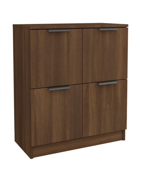 Credenza Rovere Marrone 60x30x70 cm in Legno Multistrato