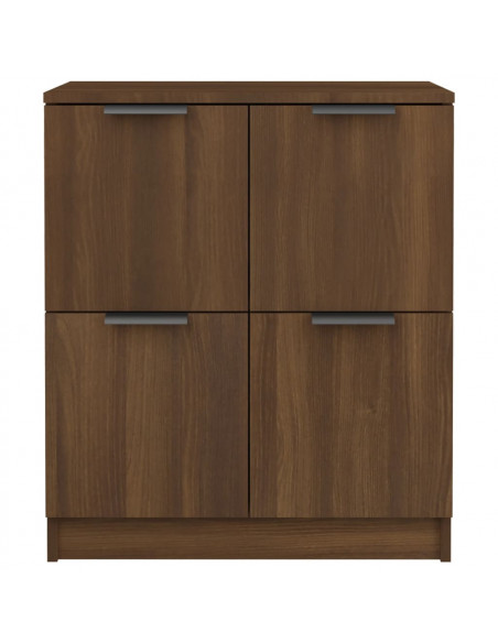 Credenza Rovere Marrone 60x30x70 cm in Legno Multistrato