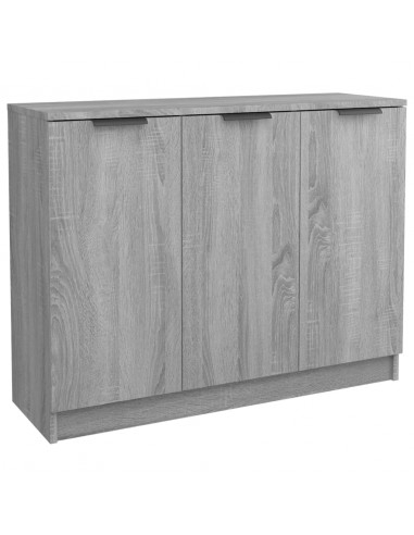 Credenza Grigio Sonoma 90,5x30x70 cm in Legno Multistrato