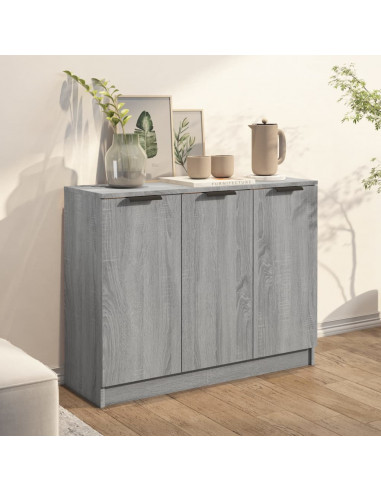 Credenza Grigio Sonoma 90,5x30x70 cm in Legno Multistrato