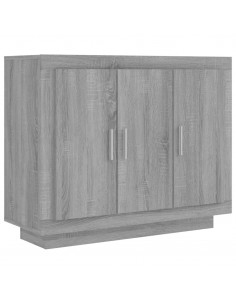 Credenza Grigio Sonoma 92x35x75 cm in Legno Multistrato 2