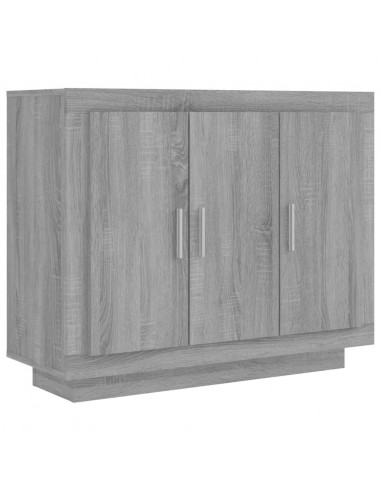 Credenza Grigio Sonoma 92x35x75 cm in Legno Multistrato