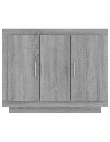 Credenza Grigio Sonoma 92x35x75 cm in Legno Multistrato
