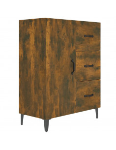 Credenza Rovere Fumo 69,5x34x90 cm in Legno Multistrato 2