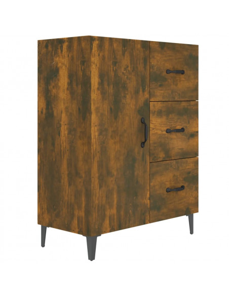 Credenza Rovere Fumo 69,5x34x90 cm in Legno Multistrato