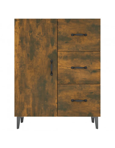 Credenza Rovere Fumo 69,5x34x90 cm in Legno Multistrato