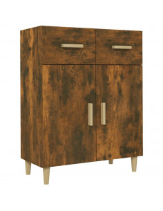 Credenza Rovere Fumo 69,5x34x89 cm in Legno Multistrato 2