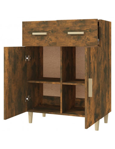 Credenza Rovere Fumo 69,5x34x89 cm in Legno Multistrato