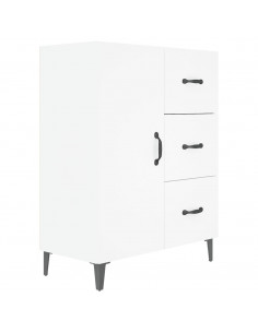 Credenza Bianca 69,5x34x90 cm in Legno Multistrato 2