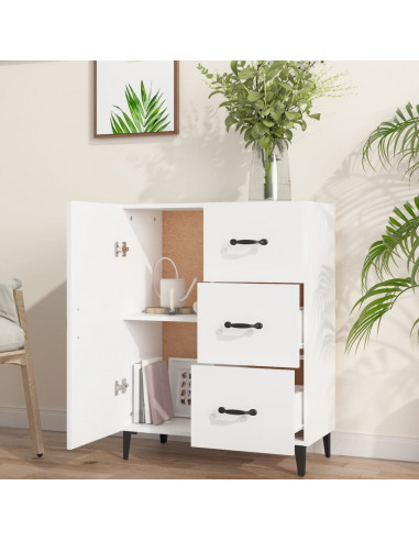 Credenza Bianca 69,5x34x90 cm in Legno Multistrato