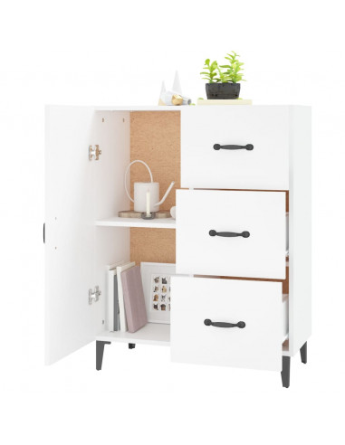 Credenza Bianca 69,5x34x90 cm in Legno Multistrato